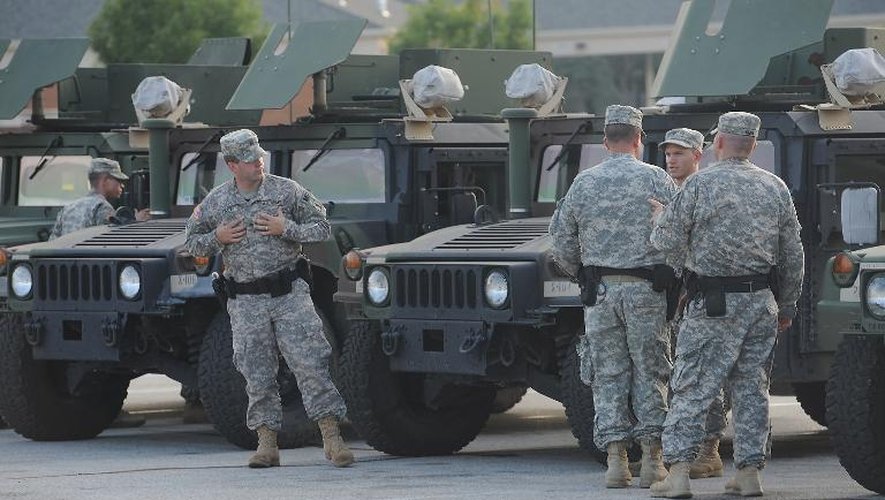 Les militaires de la Garde nationale déployés le 18 août 2014 à Ferguson