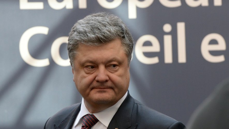 Le président ukrainien Petro Poroshenko, le 17 mars 2016 à Bruxelles