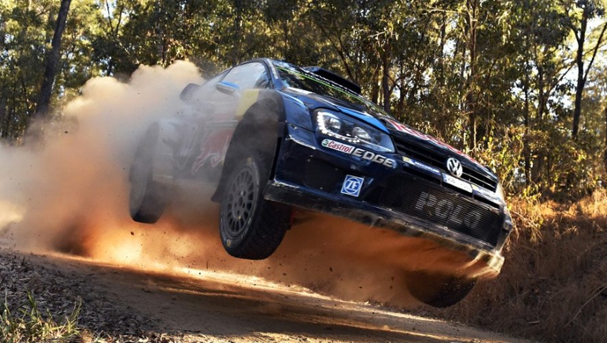 Le pilote Sébastien Augier lors de sa victoire sur le Rallye d'Australie près de Nambuca, le 12 septembre 2015