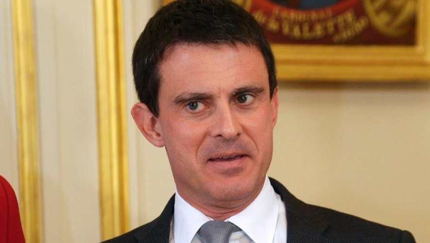 Le ministre de l'Interieur Manuel Valls, le 28 novembre 2013 à Paris