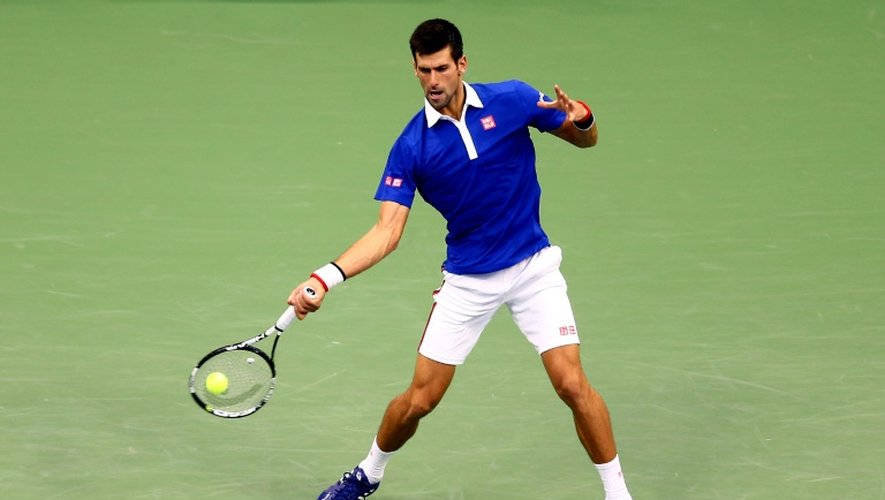 Novak Djokovic en demi-finale de l'US Open face au Croate Marin Cilic, le 11 septembre 2015 à New York