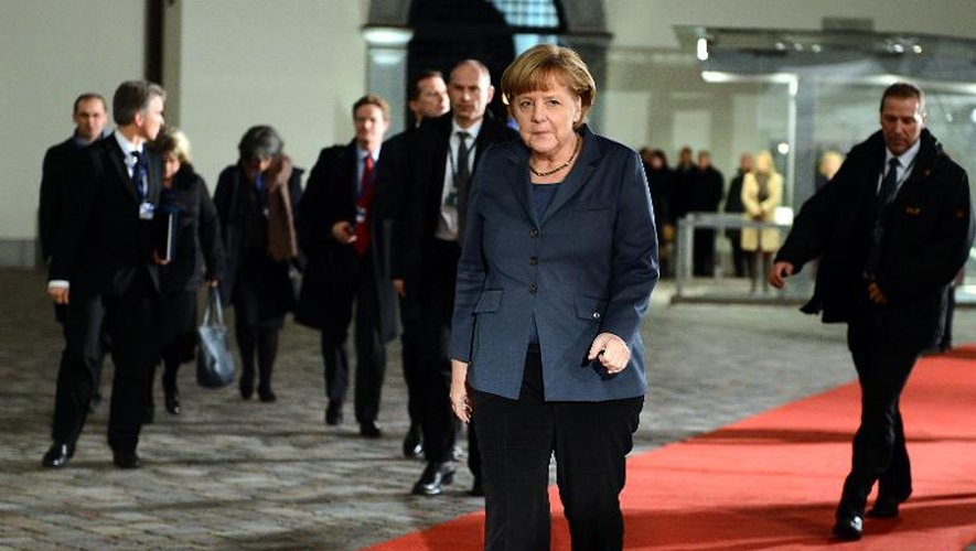 La chancelière allemande Angela Merkel, le 28 novembre 2013 à Vilnius