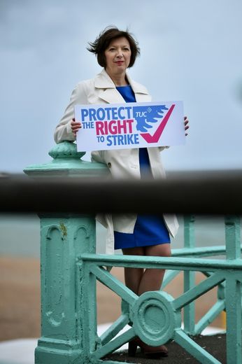 Frances O'Grady, la patronne de la grande confédération syndicale britannique, le Trade Union Congress (TUC), le 13 septembre 2015 à Brighton