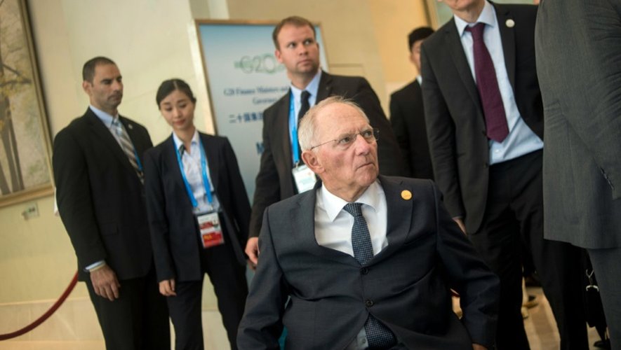 Le ministre allemand des Finances Wolfgang Schäuble au G20 à Chengdu en Chine, le 24 juillet 2016