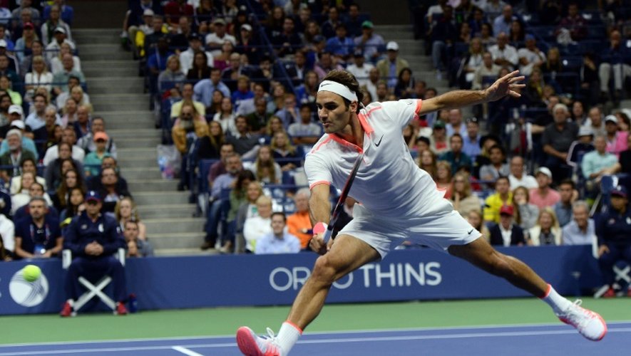 Le Suisse Roger Federer lors de sa finale de l'US Open perdue contre le Serbe Novak Djokovic, le 13 septembre 2015 à New York