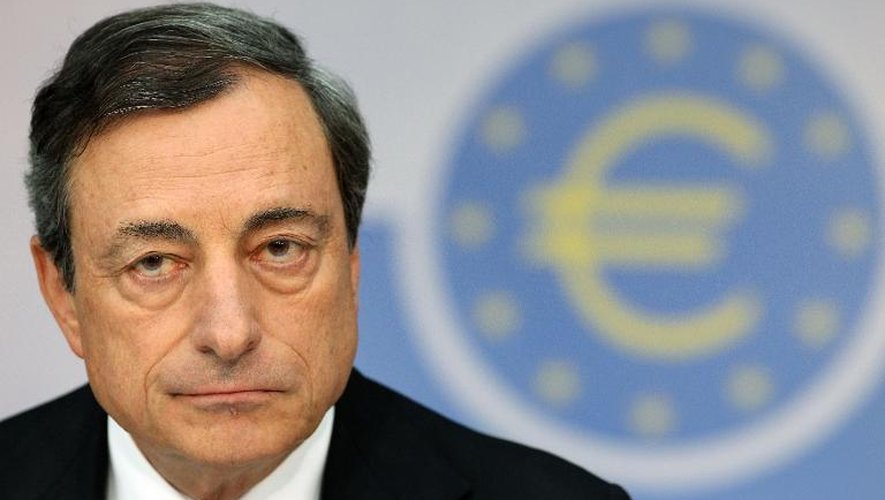Mario Draghi, président de la Banque centrale européenne le 7 aout 2014 à Francfort