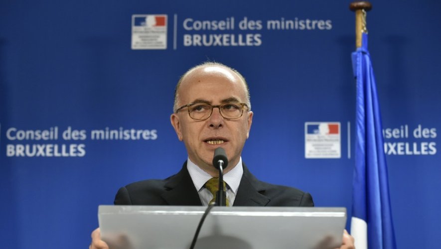 Le ministre français de l'Intérieur Bernard Cazeneuve le 14 septembre 2015 à Bruxelles