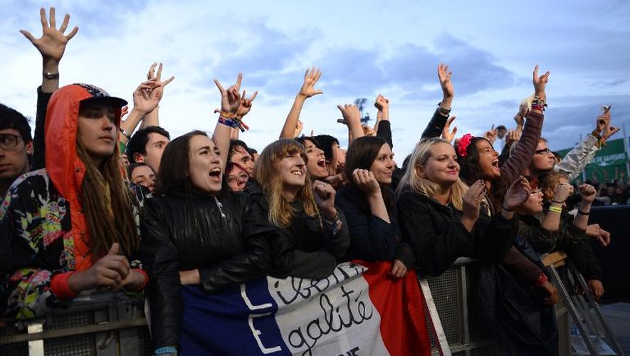 Le public lors du festival Rock-en-Seine le 22 août 2014 à Saint-Cloud