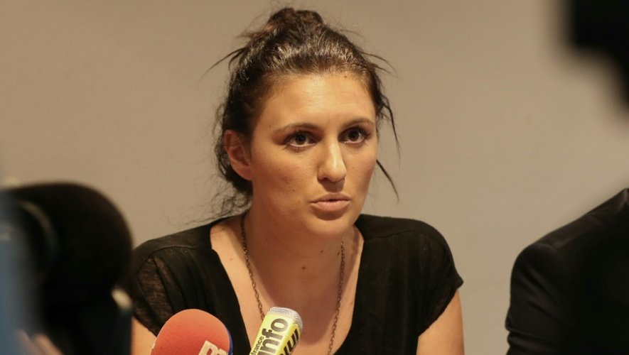 La policière Sandra Bertin lors d'une conférence de presse à Nice, le 24 juillet 2016