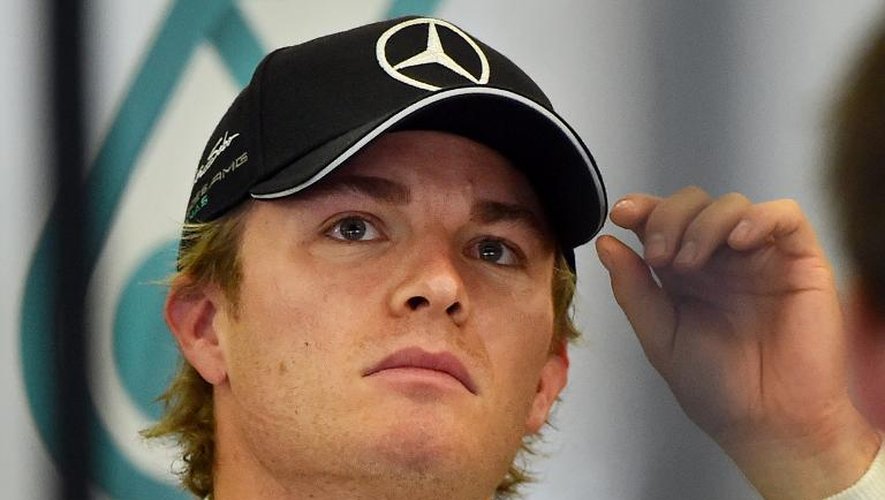 Nico Rosberg dans les stands du circuit de Spa, en Belgique, le 23 août 2014