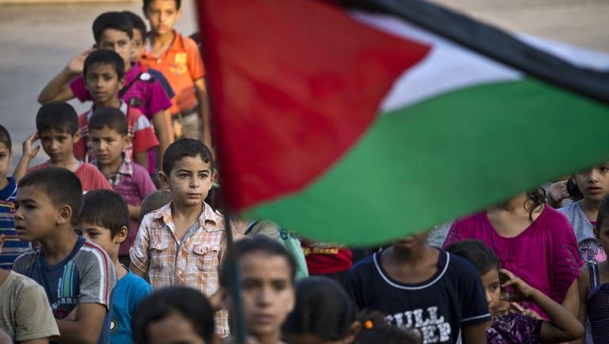 Des enfants le 24 août 2014 dans une école de l'Onu dans la bande de Gaza