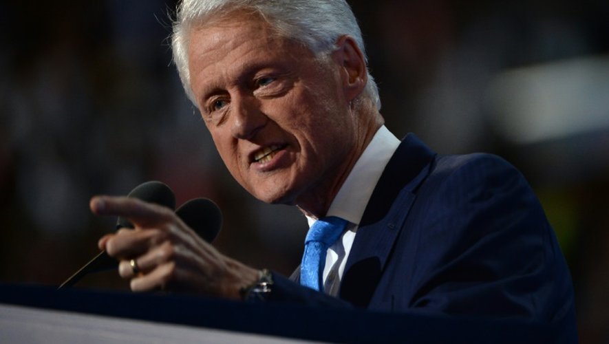 L'ancien président Bill Clinton lors de son discours devant les délégués de la convention démocrate le 26 juillet 2016 à Philadelphie