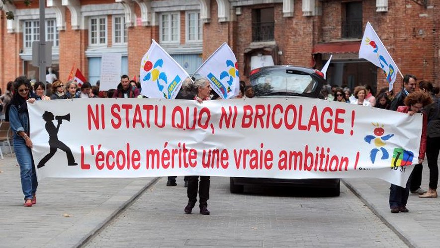 Manifestation contre la réforme des rythmes scolaires le 9 octobre 2013 à Paris