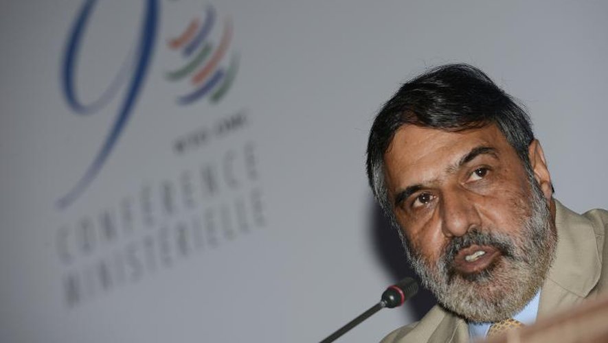 Le ministre indien du Commerce, Anand Sharma, le 5 déembre 2013 à la réunion de l'OMC à Bali
