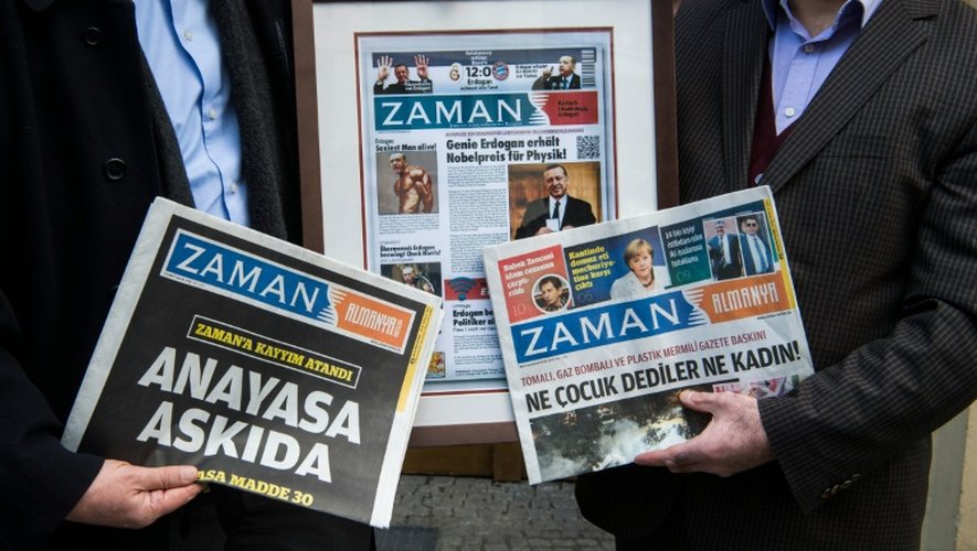Le journal Zaman dans sa version éditée en Allemagne, le 5 mars 2016