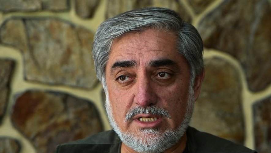 Le candidat à la présidentielle afghane Abdullah Abdullah à sa résidence de Kaboul le 9 août 2014