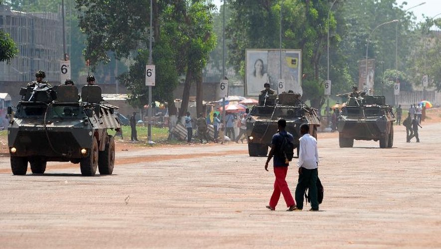 Des militaires français en patrouille à Bangui, le 29 novembre 2013