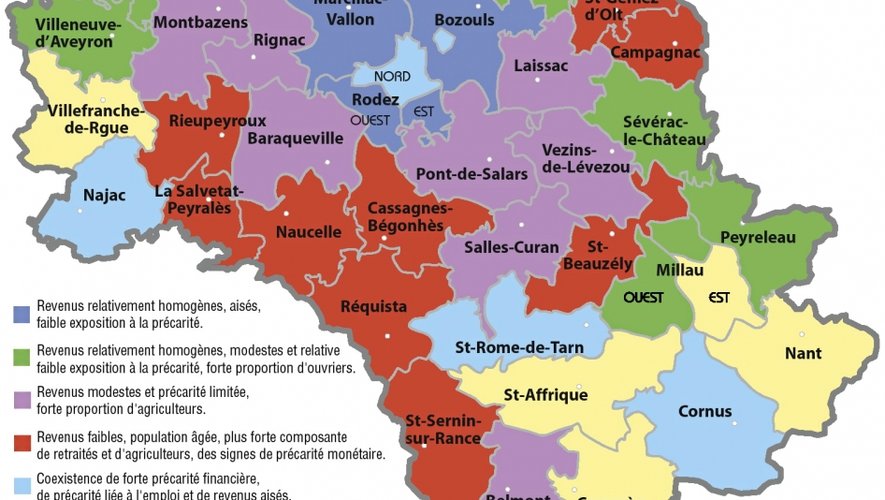 La précarité est diversement répartie en Aveyron.