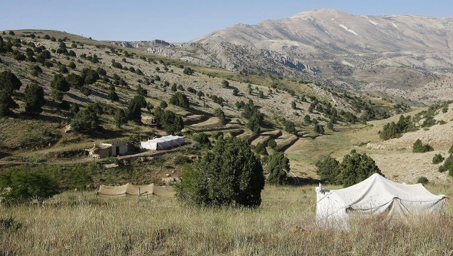 Les montagnes de la Bekaa, dans l'est du Liban, près de la frontière syrienne, région où ont lieu de nombreux mariages précoces