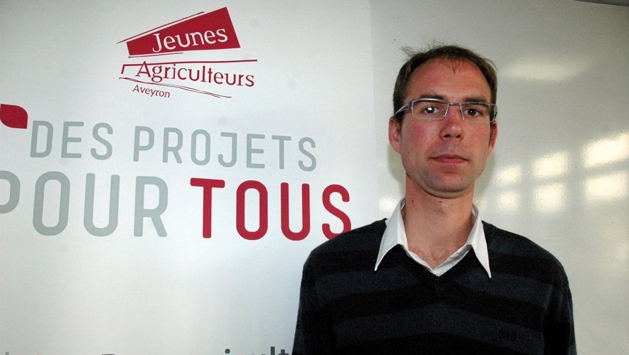Sébastien Granier est le président des Jeunes agriculteurs de l’Aveyron