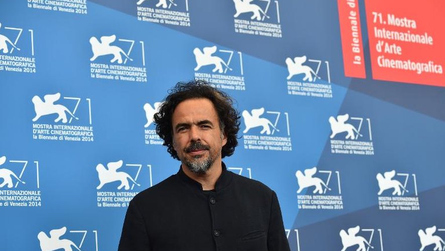 Le réalisateur mexicain Alejandro Gonzales Iñarritu présente son film "Birdman" le 27 août 2014 à la 71e Mostra de Venise