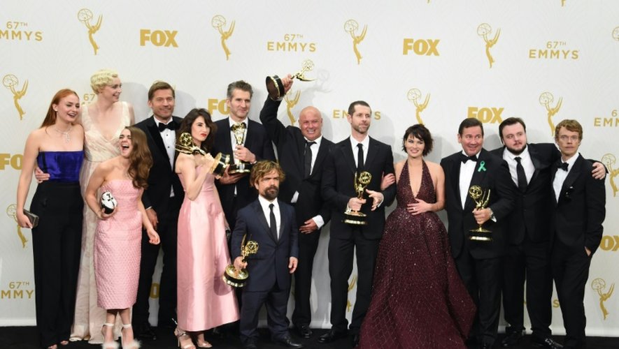Les acteurs de la série "Game of Thrones", le 20 septembre 2015 lors de la 67è édition des Emmy Awards à Los Angeles