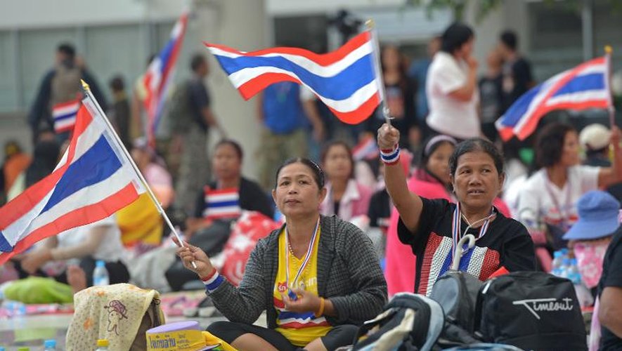 Manifestation contre le gouvernement, le 8 décembre 2013 à Bangkok