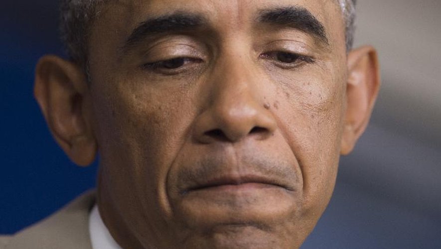 Barack Obama en conférence de presse à Washington le 28 aout 2014 a reconnu sans détour que les Etats-Unis n'avaient "pas encore de stratégie" et n'étaient pas prêts à ce stade à attaquer l'Etat islamique (EI) en Syrie