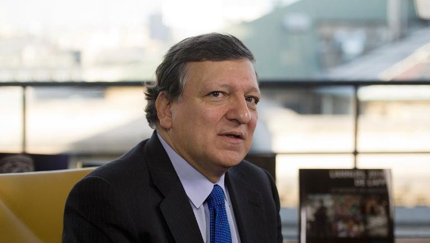 Le président de la Commssion européenne Jose Manuel Barroso, le 6 décembre 2013 au siège de l'AFP à Paris