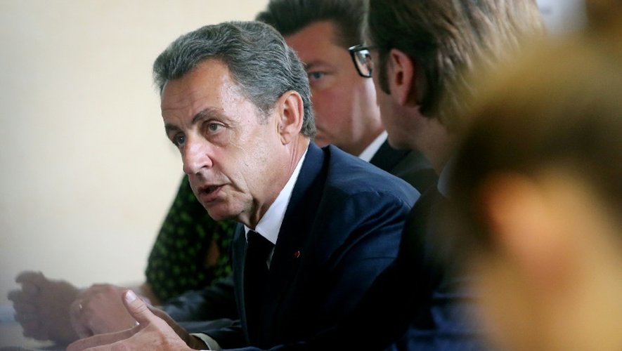 Nicolas Sarkozy (LR), le 28 juilllet 2016  lors d'une réunion sur la vidéoprotection au Conseil départemental de l'Oise à Beauvais
