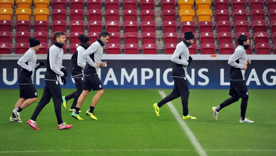 Les joueurs de la Juventus à l'entraînement, à Istanbul le 9 décembre 2013