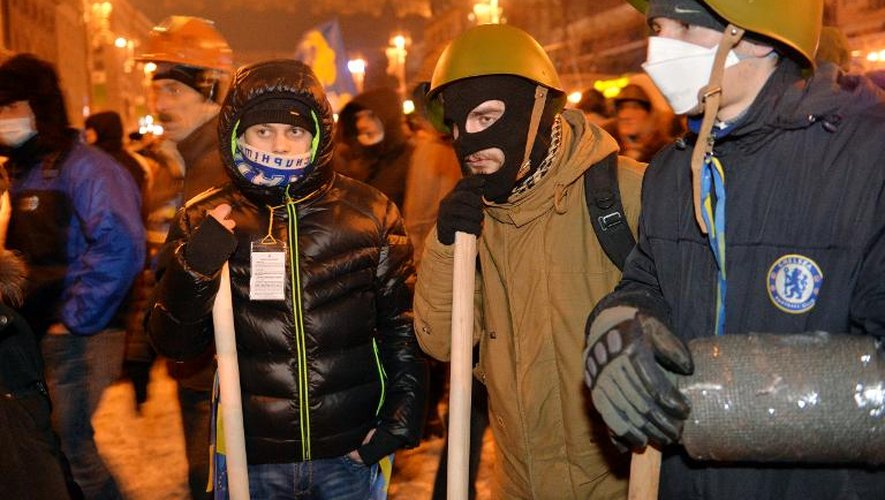 Des manifestants le 10 décembre 2013 à Kiev