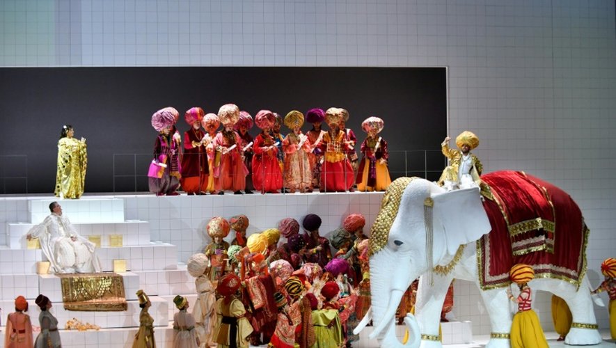 Répétition de "L'Amour de Danaé", opéra de Richard Strauss inscrit au programme du festival de Salzbourg en Autriche, le 27 juillet 2016
