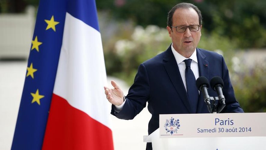 François Hollande à l'Elysée, le 30 août 2014