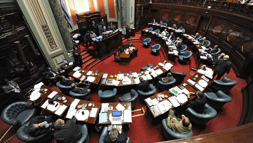 Le parlement uruguyen, le 10 décembre 2013 à Montevideo