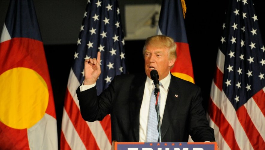 Le candidat républicain Donald Trump s'exprime devant ses supporters, au musée de l'Espace à Denver (Colorado), le 29 juillet 2016