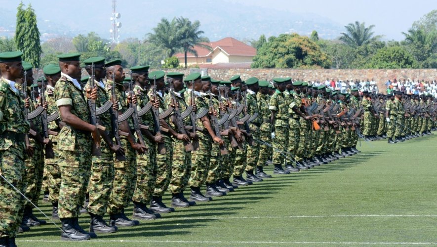 Des soldats burundais lors de la journée de l'Indépendance le 1 juillet 2016 à  Bujumbura