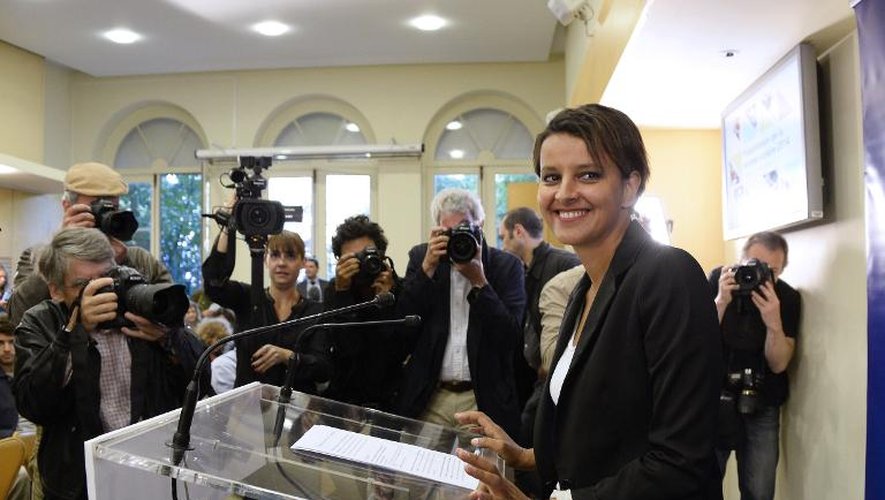 La ministre de l'Education natdionale lors de la conférence de presse de rentrée le 1er septembre 2014 à Paris