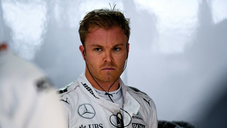 L'Allemand Nico Rosberg (Mercedes) lors des qualifications pour le GP d'Allemagne sur le circuit d'Hockenheim, le 30 juillet 2016