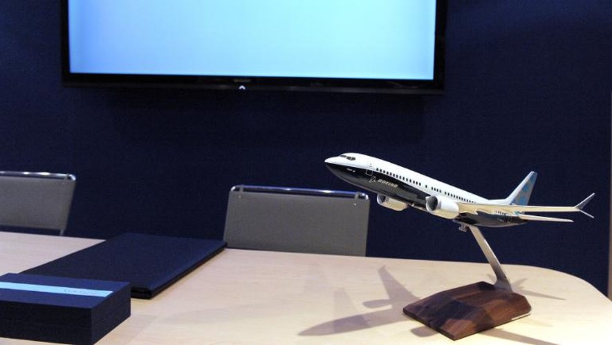 La maquette du Boeing 737 le 17 juillet 2013 au Salon du Bourget