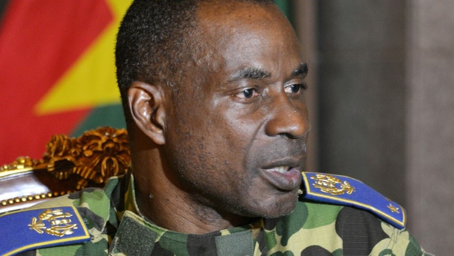 Le général de brigade Gilbert Diendéré, le 17 septembre 2015 au palais présidentiel à Ouagadougou