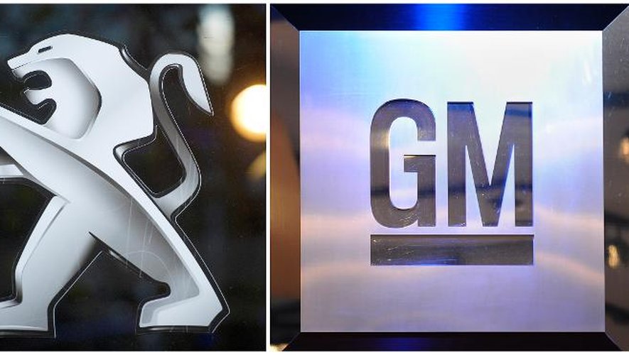 Les logos de Peugeot et de GM