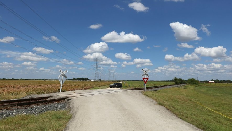 Le lieu de l'accident de montgolfière à Maxwell (Texas), le 30 juillet 2016