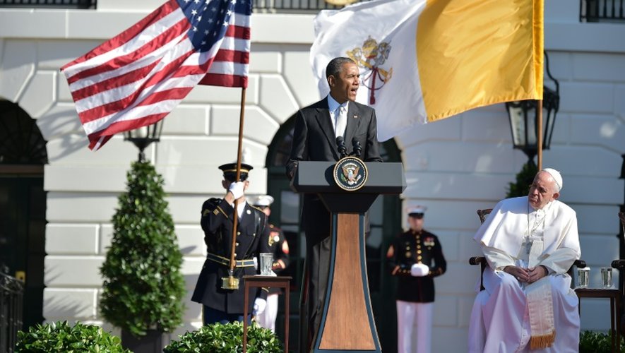 Barack Obama et le pape François, à la Maison Blanche, le 23 septembre 2015