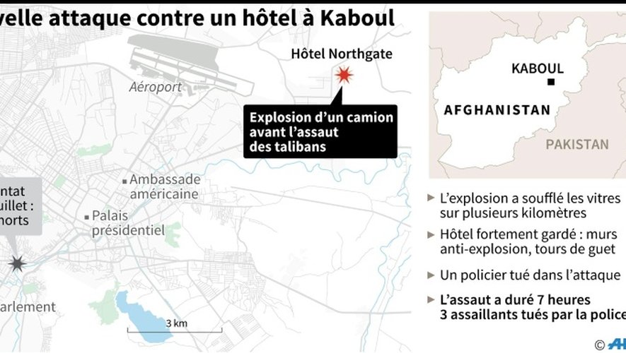 Afghanistan: attentat contre un hôtel à Kaboul
