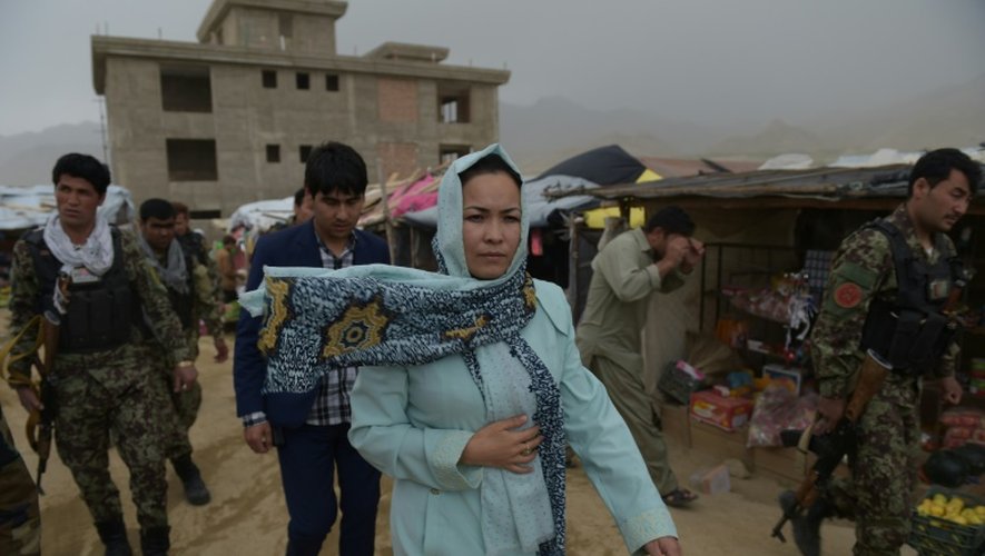 Masooma Muradi, gouverneure de Daikundi, à Nili, capitale de cette province isolée de l'Afghanistan, le 11 mai 2016