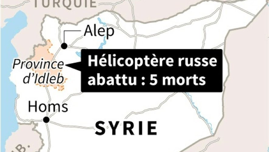 Syrie: cinq militaires tués dans le crash d'un hélicoptère russe