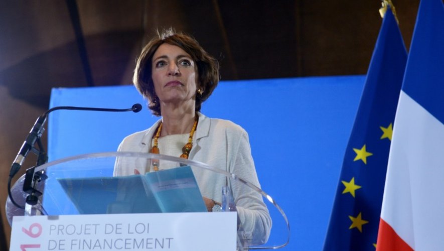 La ministre de la Santé Marisol Touraine, lors d'une conférence de presse présentant le projet de budget de la Sécurité sociale, le 24 septembre 2015 à Paris