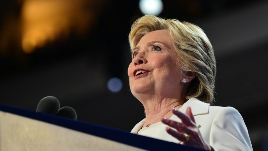 La candidate démocrate à la Maison Blanche Hillary Clinton lors de la Convention démocratique nationale, le 28 juillet 2016, à Philadelphie