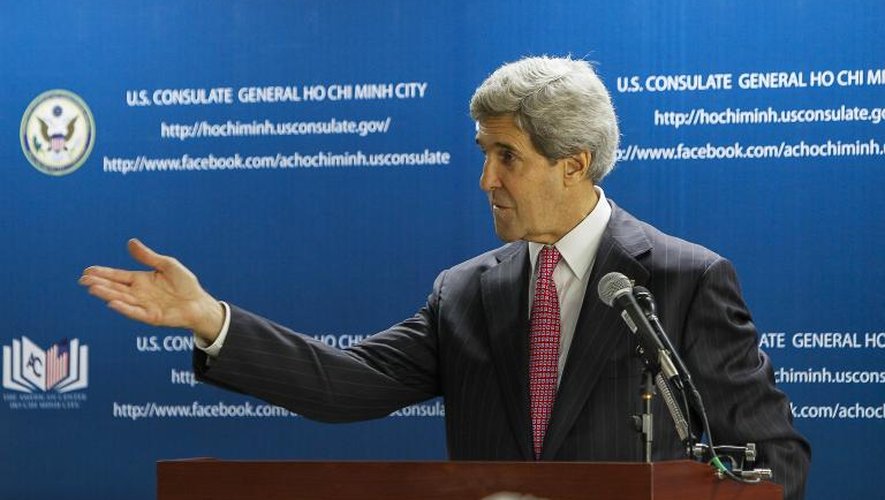 Le secrétaire d'Etat américain John Kerry à Ho Chi Minh-Ville le 14 décembre 2013